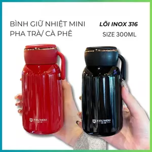 Dung Tích 300/420ml Lõi Inox 316 Pha Trà Cà Phê Tiện Dụng Kích Thước 7x14.5cm-Bình Giữ Nhiệt Mini