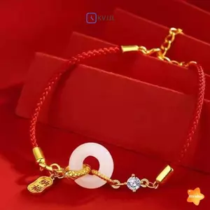 Vòng tay bện hình rắn màu đỏ, thiết kế thời trang dành cho nữ, phù hợp làm quà tặng