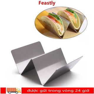Giá đỡ Taco FEASTLY, Giá làm bánh nướng 2 / 3 lưới rỗng, có sẵn trên cả hai mặt Thiết kế tay cầm bằng thép không gỉ Khay Tortilla ngô Nhà bếp