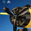 Đồ Trang Trí Ô Tô Máy Bay Chạy Năng Lượng Mặt Trời - Cánh Quạt Xoay 360°, Chất Liệu ABS Bền, Keo 3M Không Để Lại Vết
