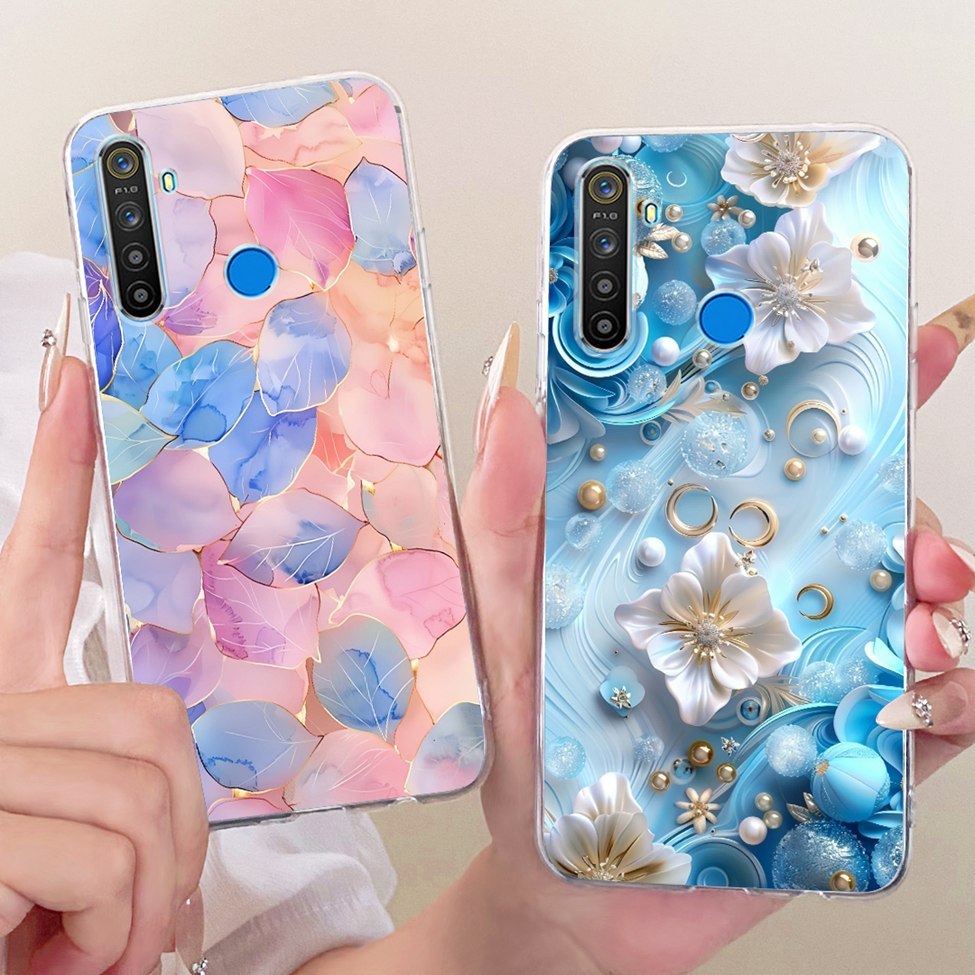 Vỏ Trong Suốt Cho Realme 6i Ốp Lưng RMX2040 Bướm Thời Trang Ngộ nghĩnh Dễ Thương Sơn Vỏ Mềm Cho Real me 6i