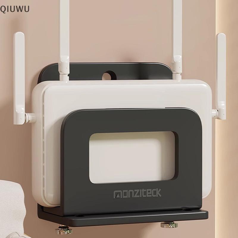 QIUWU 1 Cái Giá đỡ treo tường nhỏ có thể điều chỉnh cho bộ định tuyến, Modem, hộp TV và máy nghe nhạc.