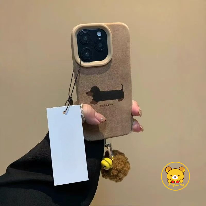 Ốp Điện Thoại Dachshund Da Lộn Dễ Thương Cho OPPO A5i Pro Find X9 X8S X8 Pro Ultra Reno 15 14 13 11 9 6 Pro 5G Vỏ Hoạt Hình Mùa Đông Ấm Áp Vỏ Mềm Đơn Giản Có Chuông Sang Trọng