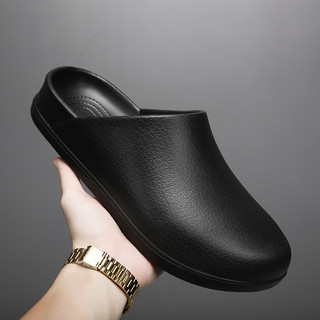 Dép Đầu Bếp Nam Baotou Cặp Đôi Nhà Chống Trơn Trượt Y Tá Bác Sĩ Đế Nhẹ Dép Size Lớn 12.23