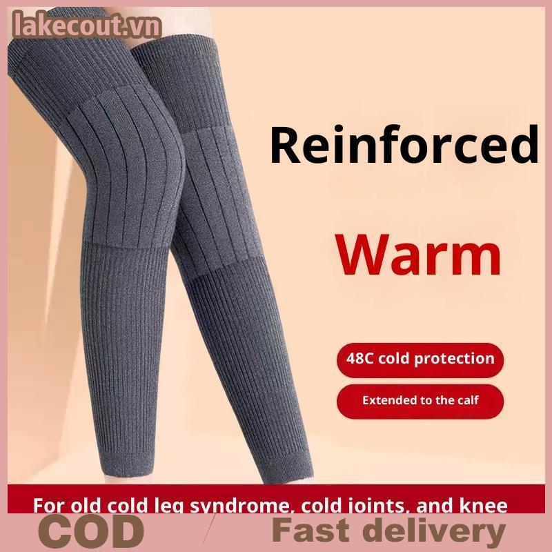 Cặp len kneepad đen/xám chất lượng cao cashmere, bảo vệ và giữ ấm đầu gối hiệu quả