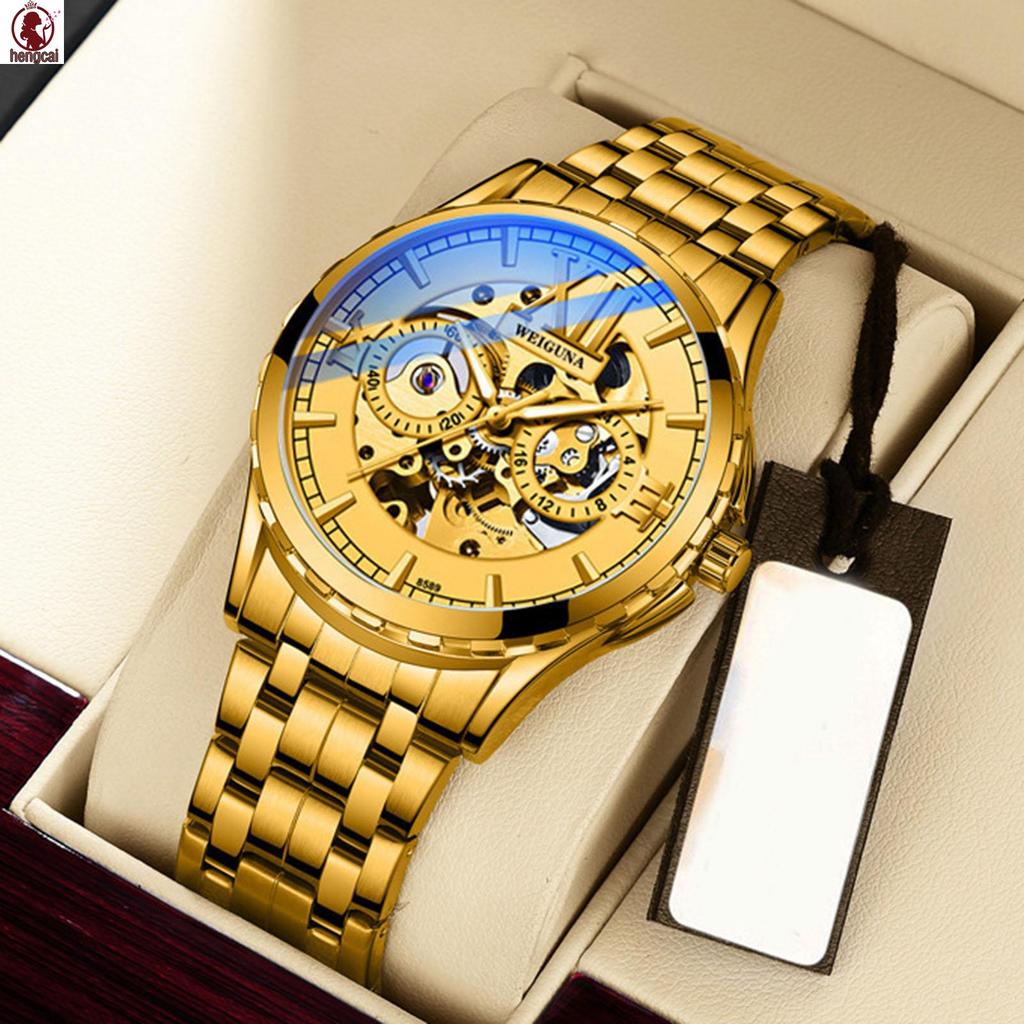 2021 Mới Đồng Hồ Cơ Tự Động Rỗng Đồng Hồ Nam Chống Thấm Nước Dạ Quang Xu Hướng Thời Trang Kinh Doanh Một Dropshipping
