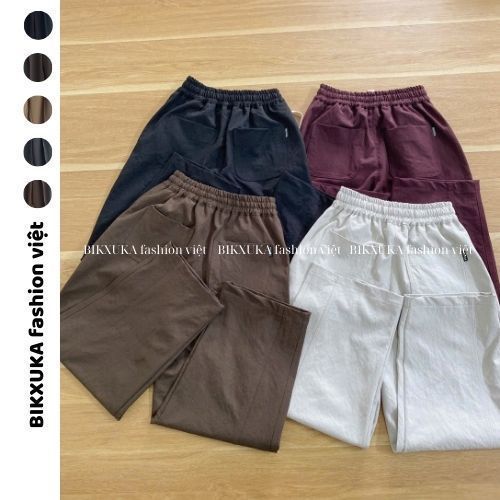 (DEAL HOT) Quần baggy nữ cạp cao vải kaki  nhật loại 1 , quần baggy ống rộng form thụng 2 túi sườn và túi sau Q13