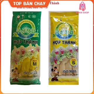 Bịch 10 Đôi Găng tay cao su Hợp Thành dài 27cm size M-S, găng tay rửa chén rửa bát, găng tay nấu nướng