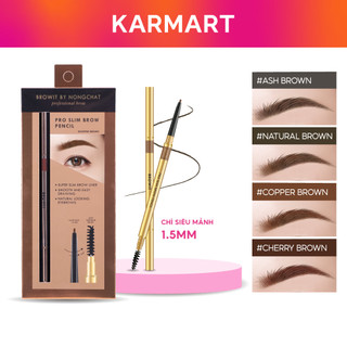 Chì Kẻ Mày Siêu Mảnh Browit Đầu Bút Siêu Mềm Lâu Trôi Lông Mày Sắc Nét Pro Slim Brow Pencil 0.06g