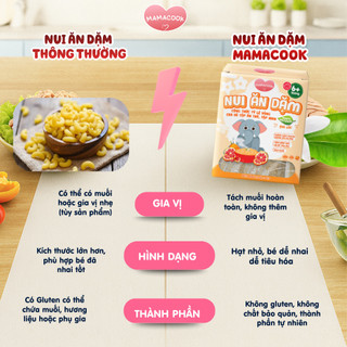 Nui Ăn Dặm Rau Củ Hữu Cơ Cao Cấp MAMACOOK Vị Rau Bó Xôi - Bổ Sung Chất Xơ Cho Bé từ 6M+