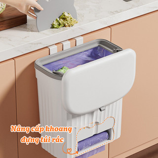 Thùng Rác Treo Tủ Bếp 12L MAISON, Không Cần Khoan, Nắp Lật Kín Chống Mùi, Dung Tích Lớn