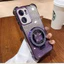 Ốp điện thoại di động, Thiết kế sang trọng, Dành cho OPPO Reno 13F và 13 13 Pro, Lớp phủ chống sốc bốn bánh, Bao bì lấp lánh, Hấp thụ từ tính, Bảo hiểm toàn diện, Đi kèm với giá đỡ.