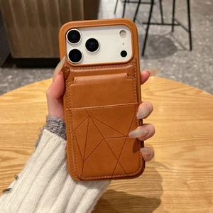 Dành Cho apple 15Promax Ốp Lưng Điện Thoại 15Pro Da Cao Cấp 14p Bao Gồm 13 Vỏ Bảo Vệ plus Khóa Từ Hai Lớp Giá Đỡ Thẻ