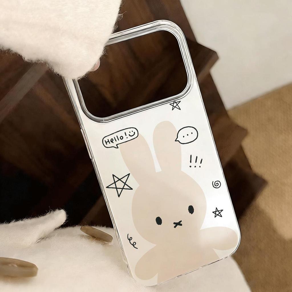 Miffy Funny cho 16 trường hợp iPhone 17Air Lớp kép 14/13/11Pro