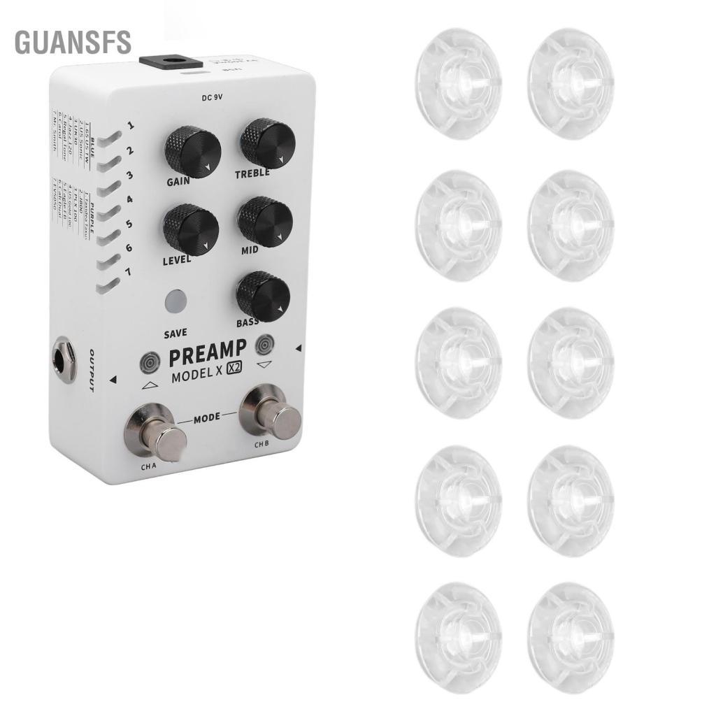 Guansfs 10 Chiếc Footswitch Trang Trí Đồ Trong Suốt Đa Năng Cho Đàn Guitar Hiệu Ứng Bàn Đạp Phụ Kiện Chuyên Nghiệp