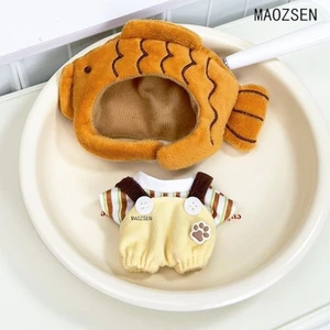 10cm Quần Áo Cho Bé Búp Bê Cotton Mũ Dễ Thương Mũ Đội Đầu Sọc Quần Áo Bộ Đồ Chơi Sang Trọng Búp Bê Quần Áo