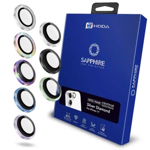Cường Lực 2 Mắt Camera Hoda Sapphire iPhone 17/16/15 Plus - Kính Mohs 9 Chống Xước, Viền Titanium