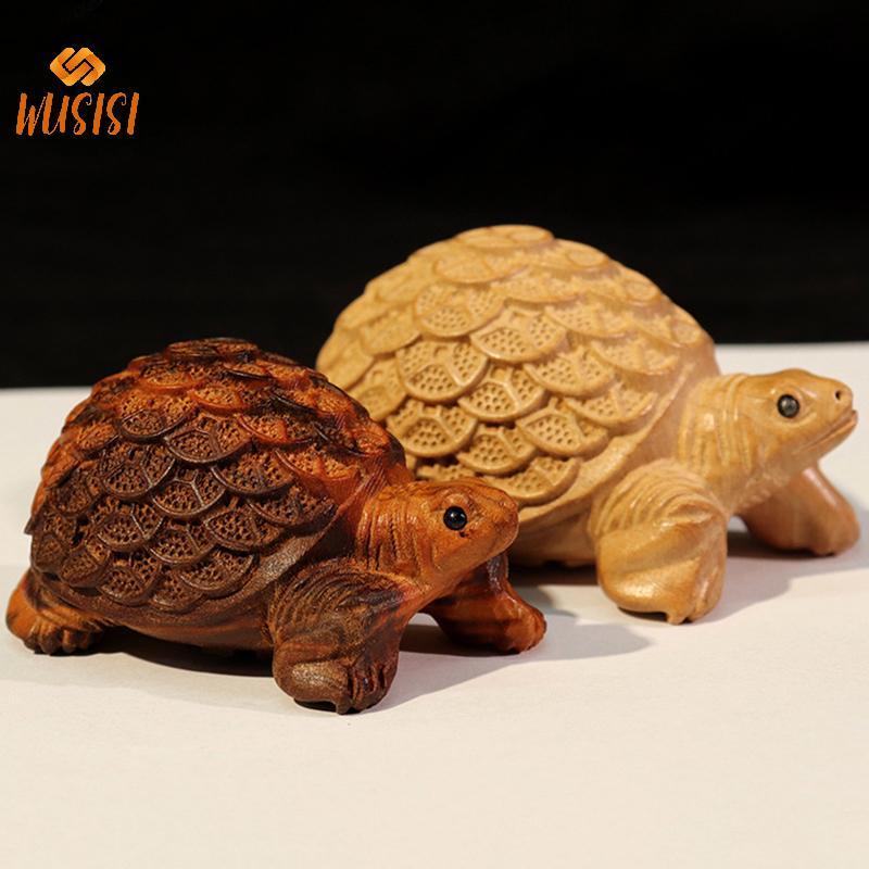 [WUSISI] Gỗ Khắc Tiền Rùa Trang Trí Nhà Phong Thủy Phòng Khách Trang Trí Văn Phòng Để Bàn Trang Trí Tượng Rùa MỚI