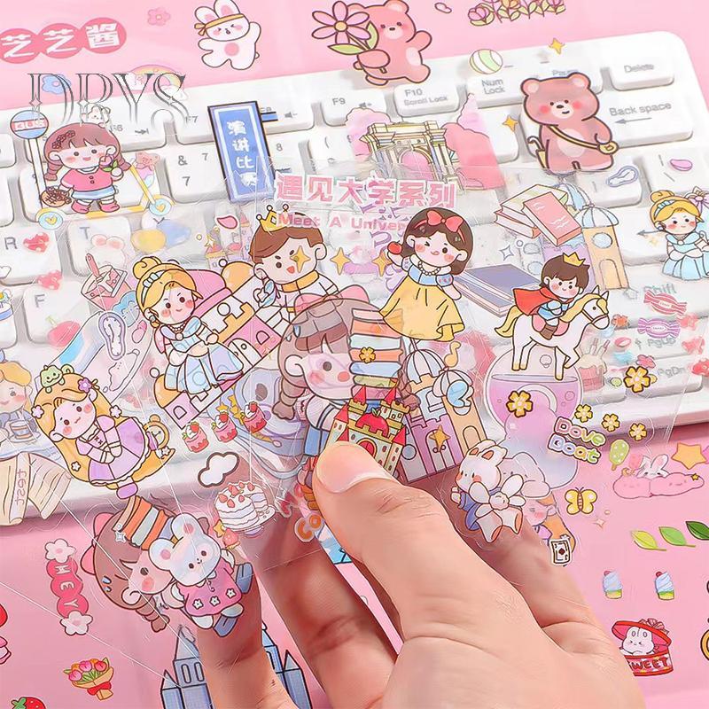 (TFT) 20 Chiếc Họa Tiết PET Hoạt Hình Thêu Sọc Dễ Thương DIY Sổ Tay Kawaii Stiers Trang Trí Văn Phòng Phẩm Tiếp Liệu MỚI