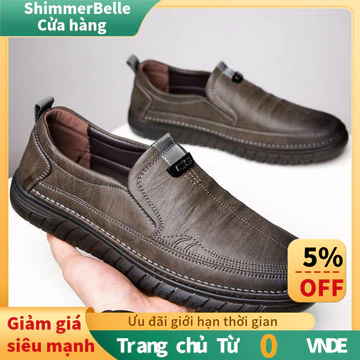 ✨ShimmerBelle ✨ Giày lười nam, Mẫu giày lười công sở, Da bò chất lượng cao, Đế cao su đúc Giày lười nam da bò cao cấp đế khâu da bò tây kiểu dáng sang trọng nam đế su khâu chắc chắn da thời trang Da c