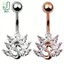 Thép Không Gỉ và Pha Lê Zircon - Nhẫn Rốn Bụng Nút Thời Trang