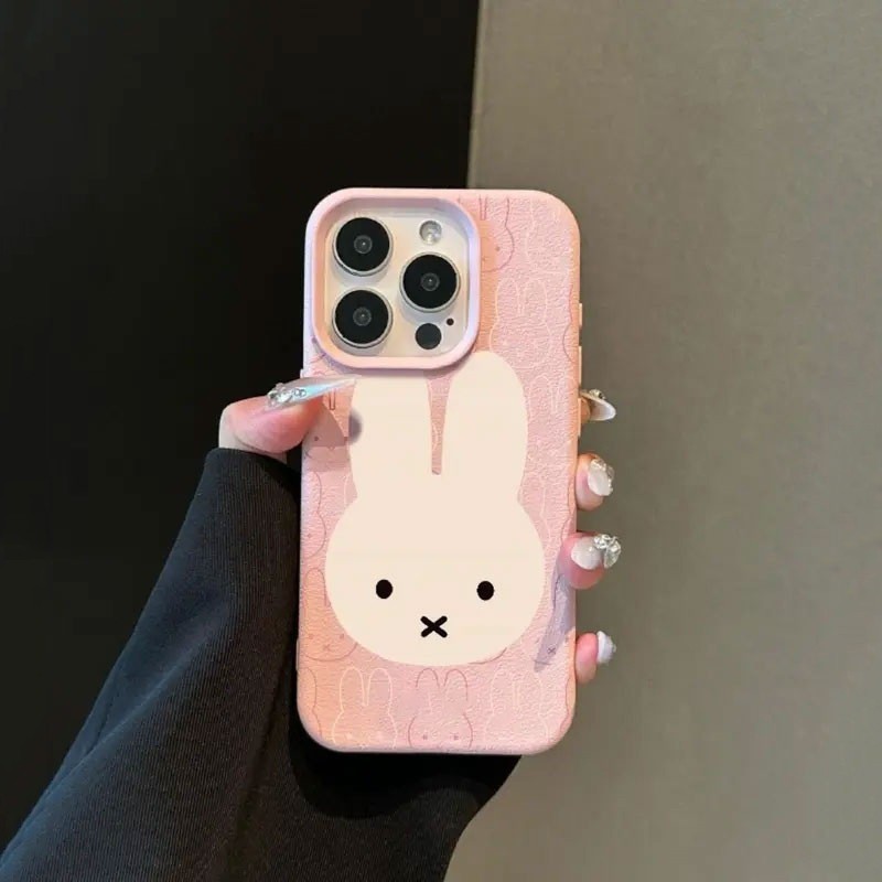 Thỏ sao đầy màu sắc Vỏ điện thoại dành cho iPhone 14 15 16 13 12 11 Pro Max Xs Max XR 17 Air Vỏ iPhone màu hồng