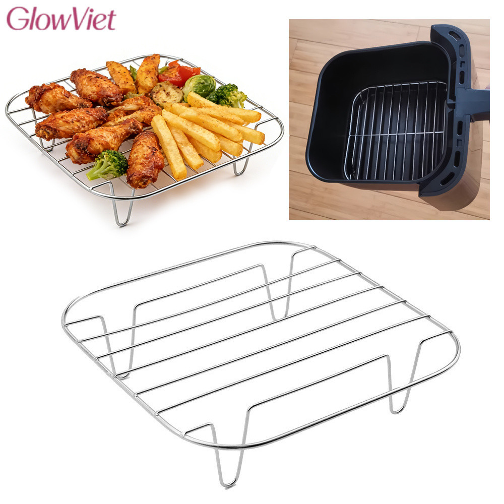 Vỉ nướng cho nồi chiên không dầu, chất liệu 304, dùng được cho lò nướng và nồi chiên không dầu, không gỉ