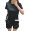 Bộ đồ thể thao Ice Silk short tay hai mảnh, phù hợp tập yoga và thể dục, nhanh khô.