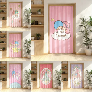 Rèm cửa Sanrio Little Twin Stars, Thích hợp cho phòng khách, phòng ngủ, máy có thể giặt được Rèm Polyester 1PC
