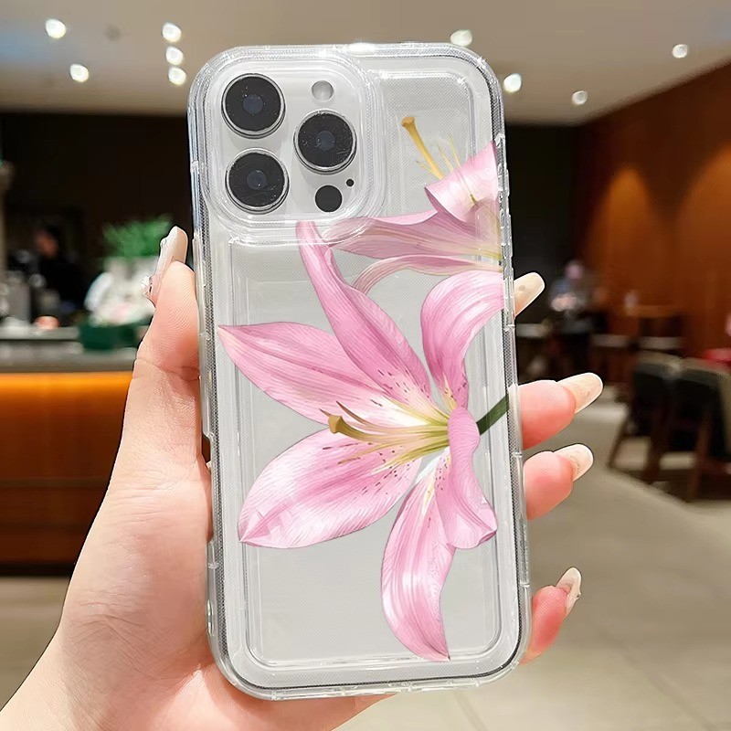 Ốp Điện Thoại Hoa Lily Sang Trọng Cho Redmi Note 13 Pro Plus 5G 12 11S 13X 13C 12 12C Mi 13T 12T Pro 14 13 12 Vỏ Chống Sốc Mềm