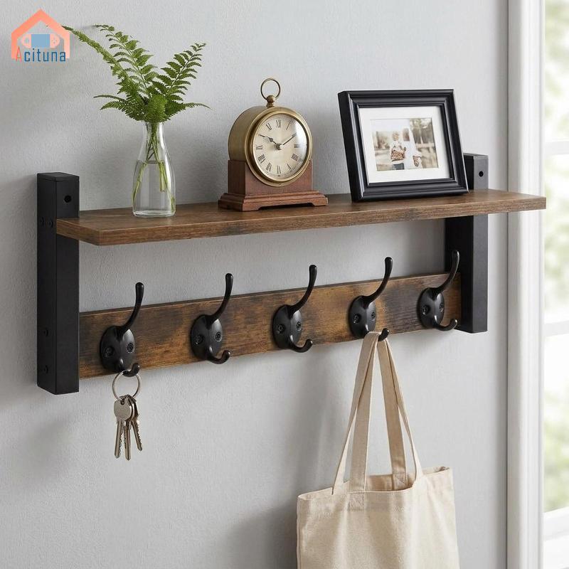 Thanh Lịch Treo Tường Giá Móc Có Kệ Nổi Hiện Đại Tổ Chức Móc Cho Lối Vào Phòng Khách Phòng Ngủ Nhà Bếp