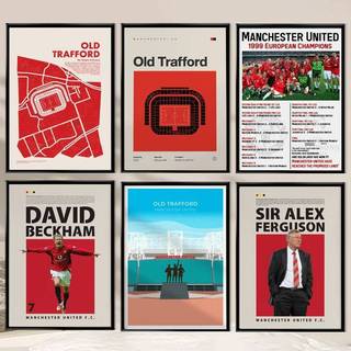 Fergie Năm Manchester United Canvas In Retro Bóng Đá Nghệ Thuật Treo Tường Cho Người Hâm Mộ Trang Trí Nhà Unframed