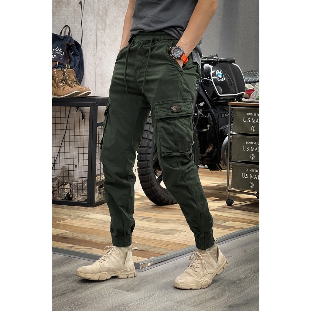 Quần Jogger Kaki - JG 3 Quần Jogger Kaki Túi Hộp Nam, Chất Vải Kaki Cotton Co Giãn