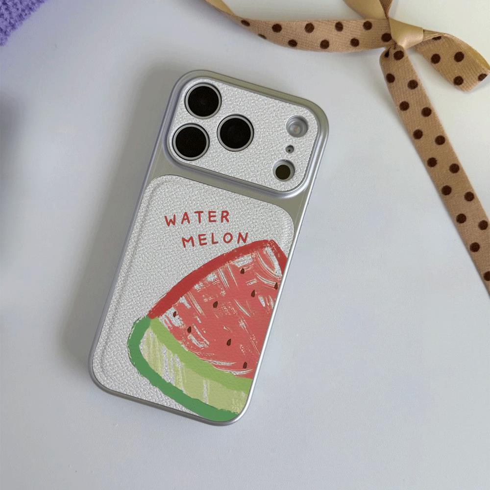 Dưa hấu vẽ tay phù hợp với ốp lưng iPhone17 iPhone14pro dễ thương xr chống sốc mới nhất