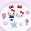 Set Charm Hello Kitty chính hãng- Biển Ngọt Ngào – Sao Biển, Sứa, Kỳ Lân Pastel Lấp Lánh, Nơ Đỏ Cute 3D Cao Cấp ✨