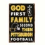 CIFbuy Vintage Kim Loại Poster Pittsburgh Bóng Đá Retro Treo Tường Ký Thể Thao Quà Tặng