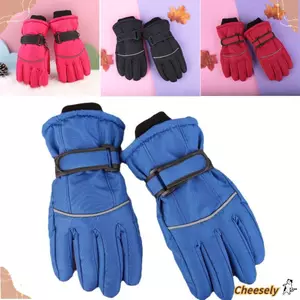Găng Tay Trẻ Em CHEESELY, Găng Tay Trượt Tuyết Trẻ Em Chống Thấm Nước Dày, Ngón Tay Chất Lượng Cao Ấm Áp Chống Trơn Trượt Ấm Áp Mùa Đông Găng Tay
