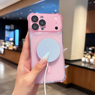 Ốp điện thoại bảo vệ ống kính bốn góc mờ 2 trong 1 sang trọng cho iPhone 17 16 15 14 13 Pro Max Vỏ cứng chống sốc