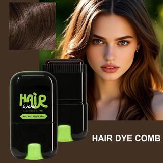Hair Dye Comb for Women 15g Hair Color Stick 2 in 1 Temporary Sweat-Proof Waterproof Root Cover Up Tool for Scalp wsdvn