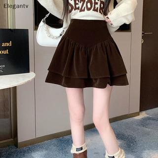 Váy nữ cao cấp nhung xếp ly retro ngắn, lông tơ mềm mại, thời trang thanh lịch cho mọi ngày