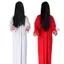 DARON Nữ Ma Trang Phục, Trắng Đỏ Sadako Trang Phục Halloween, Kinh Dị Sáng Tạo Khủng Bố Hóa Trang Đáng Sợ Quần Áo Hiệu Suất Phù Hợp Với