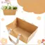 BEABOUT 4 / 8 / 12 / 16 Giỏ Giấy Kraft, Giấy Kraft Chống Thấm Nước Kraft Tông DIY Giỏ, Giỏ Trống DIY Có Tay Cầm Hộp Hoa Giấy Sinh Nhật