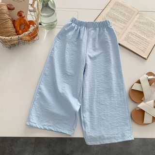 Quần Bé Gái Mùa Hè Mới Đến Mắt Cá Chân Thẳng Phù Hợp Với Quần Yamamoto Màu Trơn