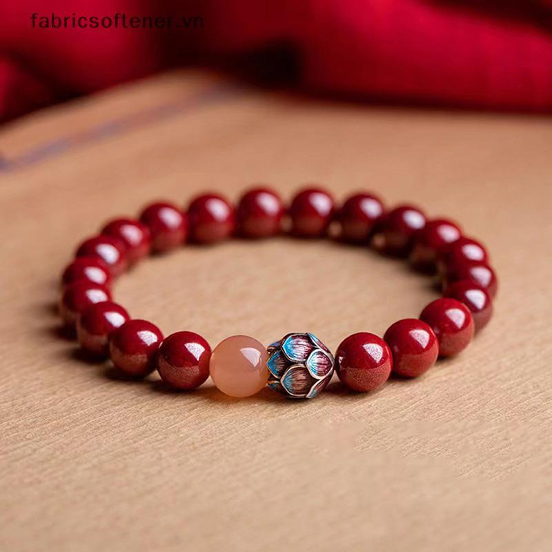 Vòng Tay Cinnabar Pixiu Vintage - Thiết Kế Hạt Tự Nhiên Quyến Rũ, Phong Thủy Cho Quà Tặng Nam Nữ