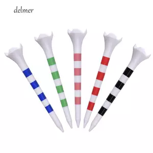 DELMER 20 Cái Bộ Tee Golf, với Sọc Bền Bóng Golf Giá Đỡ, Sọc Nhiều Màu Sắc Nhựa 70 / 83mm Luyện Tập Golf Tee Tập Golf