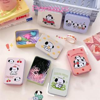 Hộp thiếc MEGOCE, Hộp lưu trữ kim loại hoạt hình, họa tiết chó con Mini hình chữ nhật dễ thương Trang sức trang trí hộp nhỏ