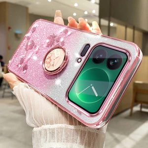 Dành Cho Xiaomi 17 Ốp Lưng Điện Thoại Xiaomi 17proMax Giá Đỡ Nhẫn Silicon Bảo Vệ Gradient Lấp Lánh Người Ảnh Hưởng
