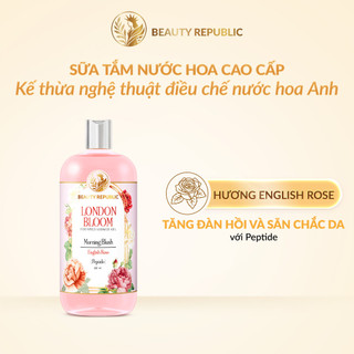 Sữa tắm nước hoa Anh tăng đàn hồi & săn chắc da với Peptide Beauty Republic Morning Blush Hương English Rose 500ml