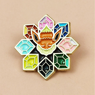 1Pc Dễ Thương Pokemon Trâm Hoạt Hình Eevee Hợp Kim Huy Hiệu Pin Phụ Kiện