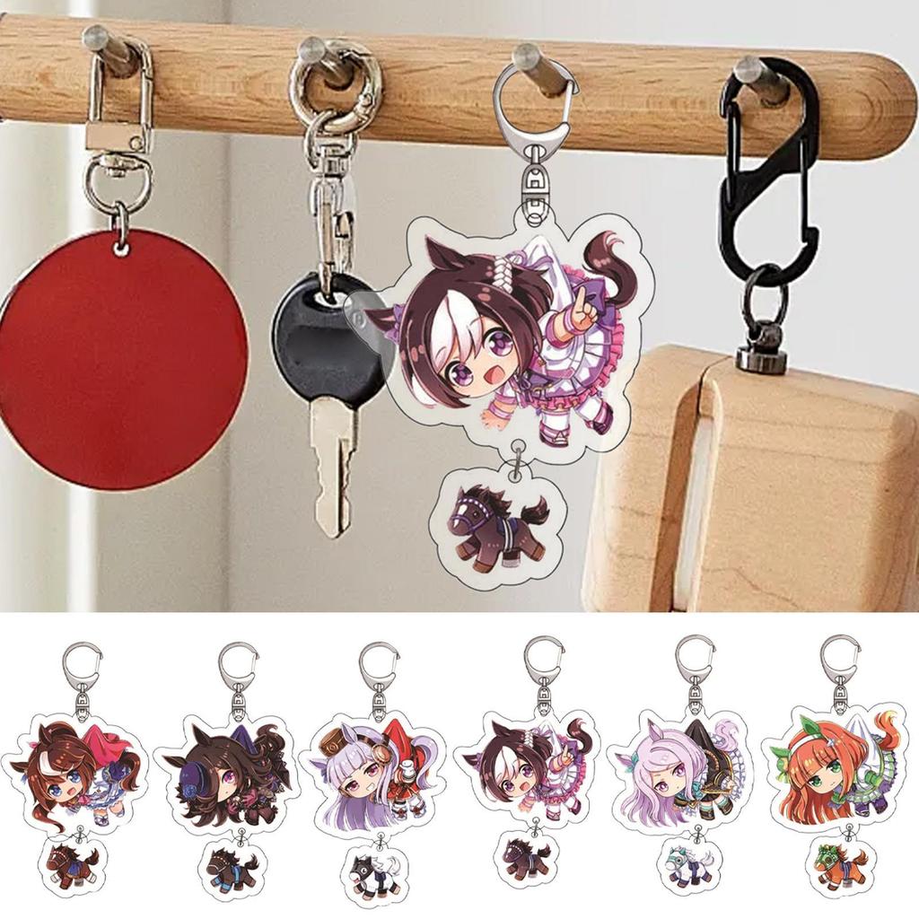 Uma Musume Series Acrylic Móc Khóa 2D Phẳng Acrylic Mặt Dây Hoạt Hình Anime Nhân Vật Túi Charm sonlekvn